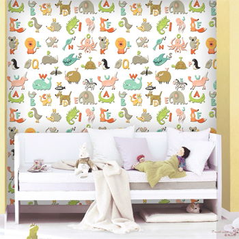 Leaves design for room with colour