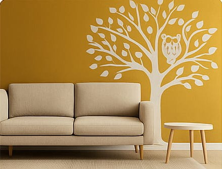 Modern kids room wall painting design with blue stars pattern