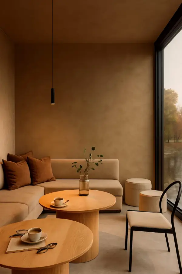 Grey lime plaster wall with texture effect finish in hyderbad