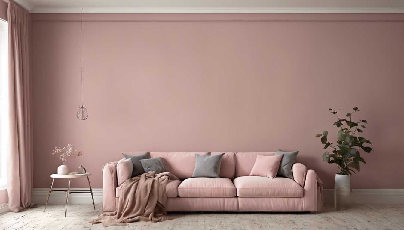 Dusty pink color living room wall - Aapka Painter Blogs