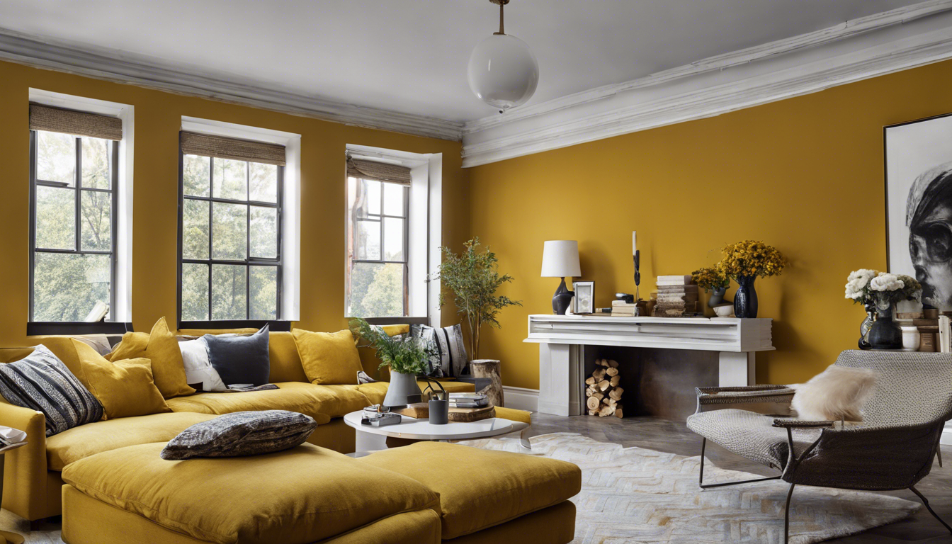 Mustard color living room wall - Aapka Painter Blogs