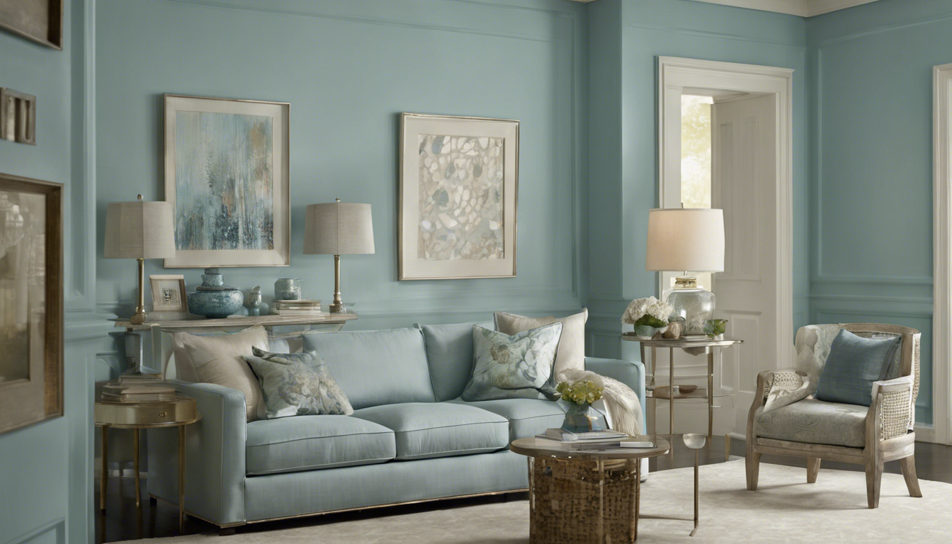 Palladian blue color living room wall - Aapka Painter Blogs