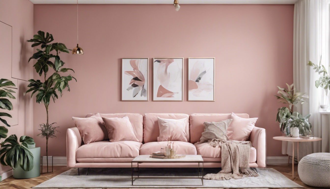 Blush pink color small living room wall - Aapka Painter Blogs