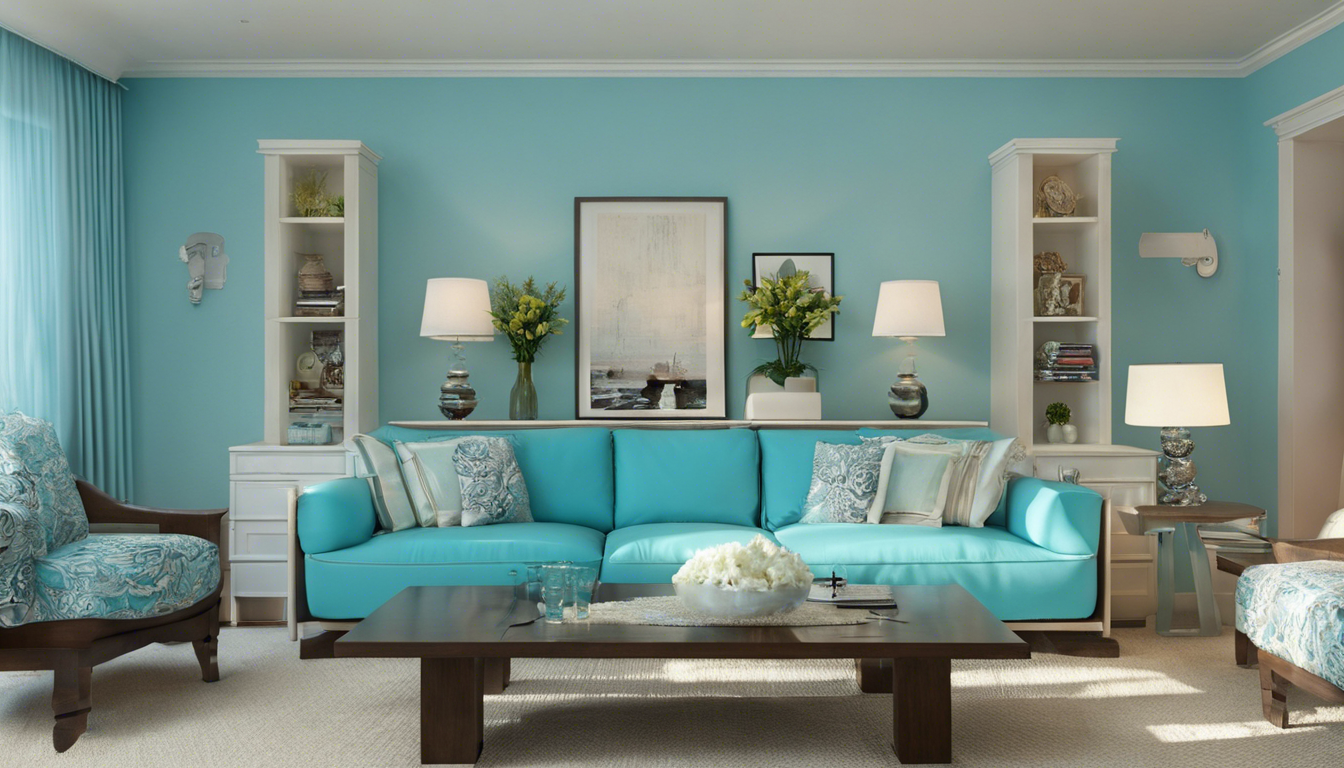 Sky blue color small living room wall - Aapka Painter Blogs