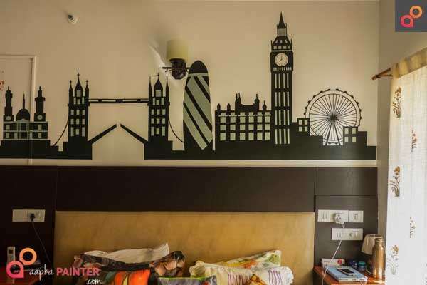 London skyline wall stencil art - Aapka Painter Blogs
