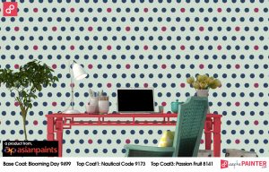 Polka dots wall stencil designs