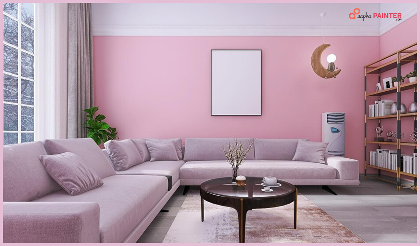 Pink & Warmth Colour Combination for Living Room