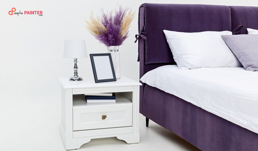 Purple Two Colour Combinations for Bedroom Walls