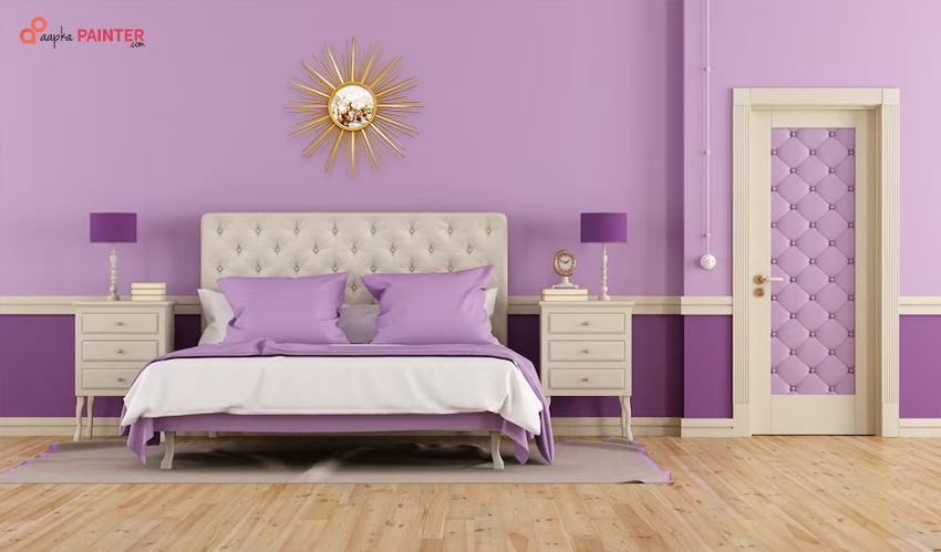 Pink and Purple Two Colour Combinations for Bedroom Walls