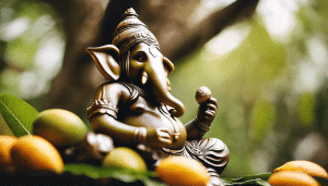 Artistic Ganesha idol modeled after a mango - Aapka Painter