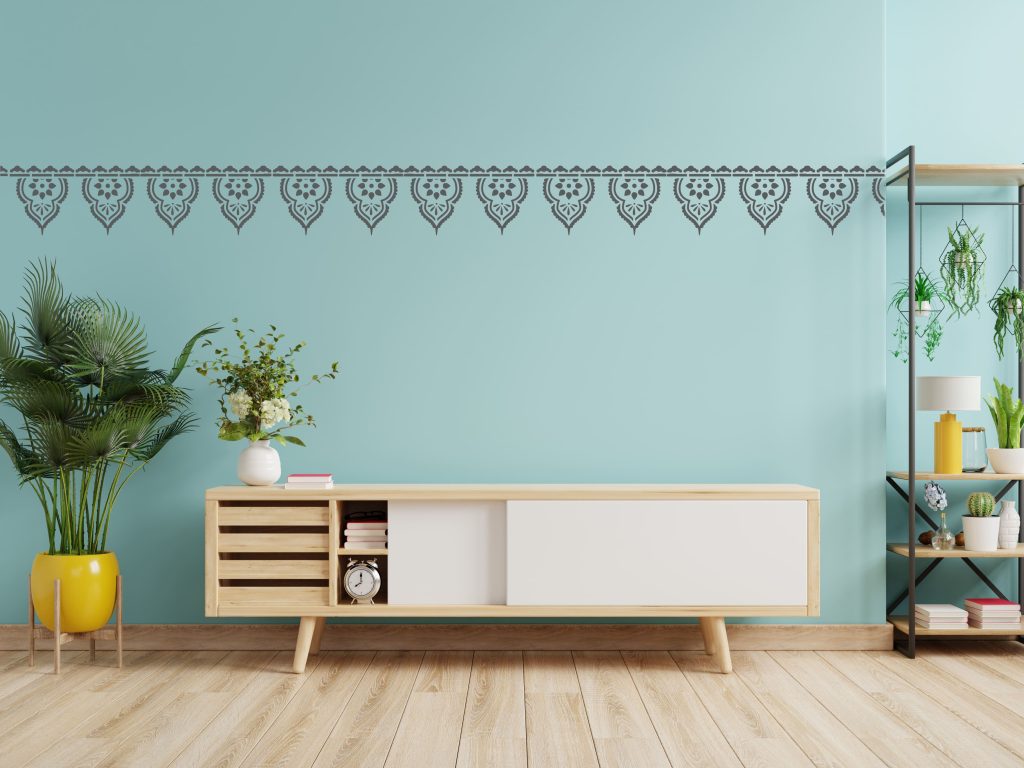 Vintage-style stencil design for classic wall  - Aapka Painter