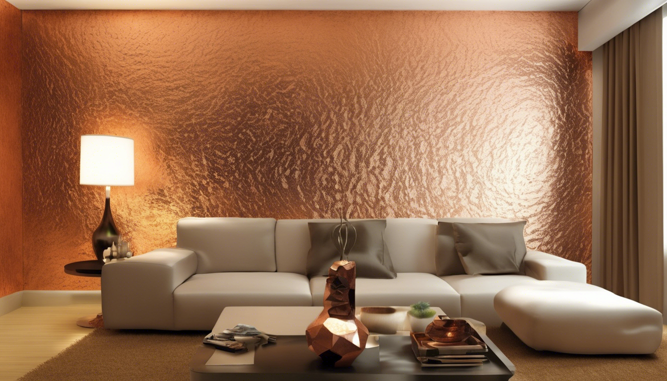 Copper wall texture for living room - Aapka Painter Blogs 