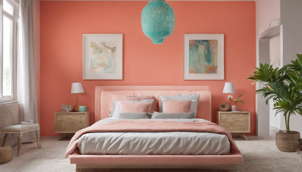 Coral color bedroom wall - Aapka Painter Blogs