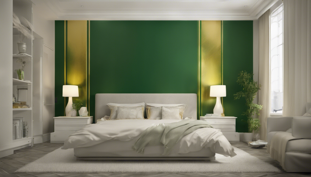 Green gold color bedroom wall - Aapka Painter Blogs