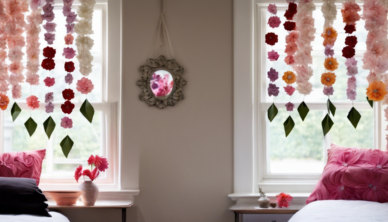 Hanging paper flowers on windows - Aapka Painter Blogs