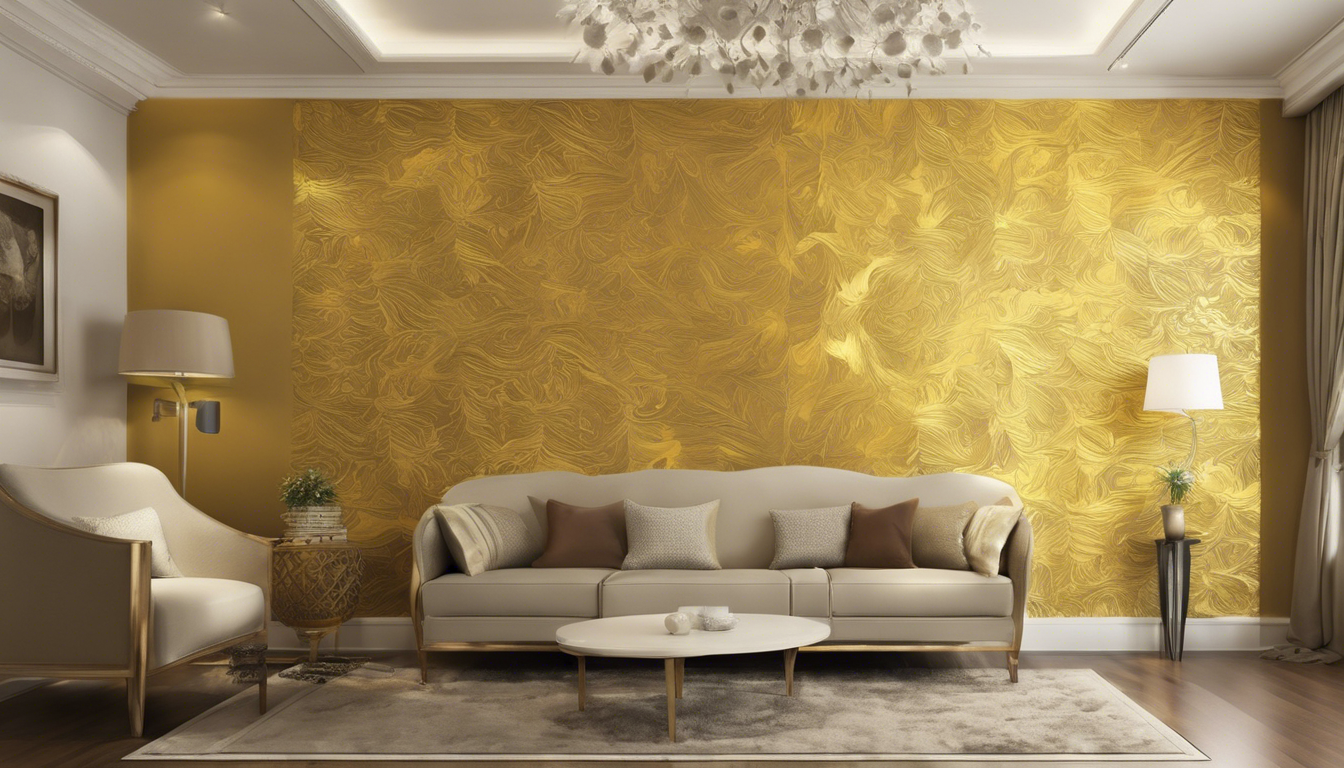 Metallic yellow wall texture - Aapka Painter Blogs 