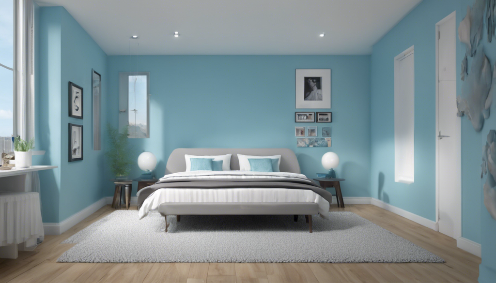 Sky blue color bedroom wall - Aapka Painter Blogs