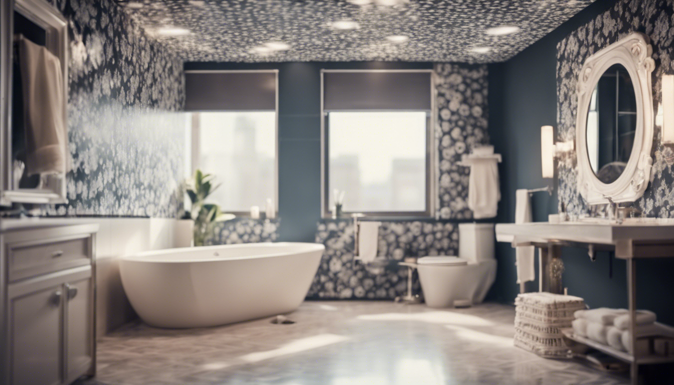 Wallpaper ceiling bathroom design - Aapka Painter Blogs