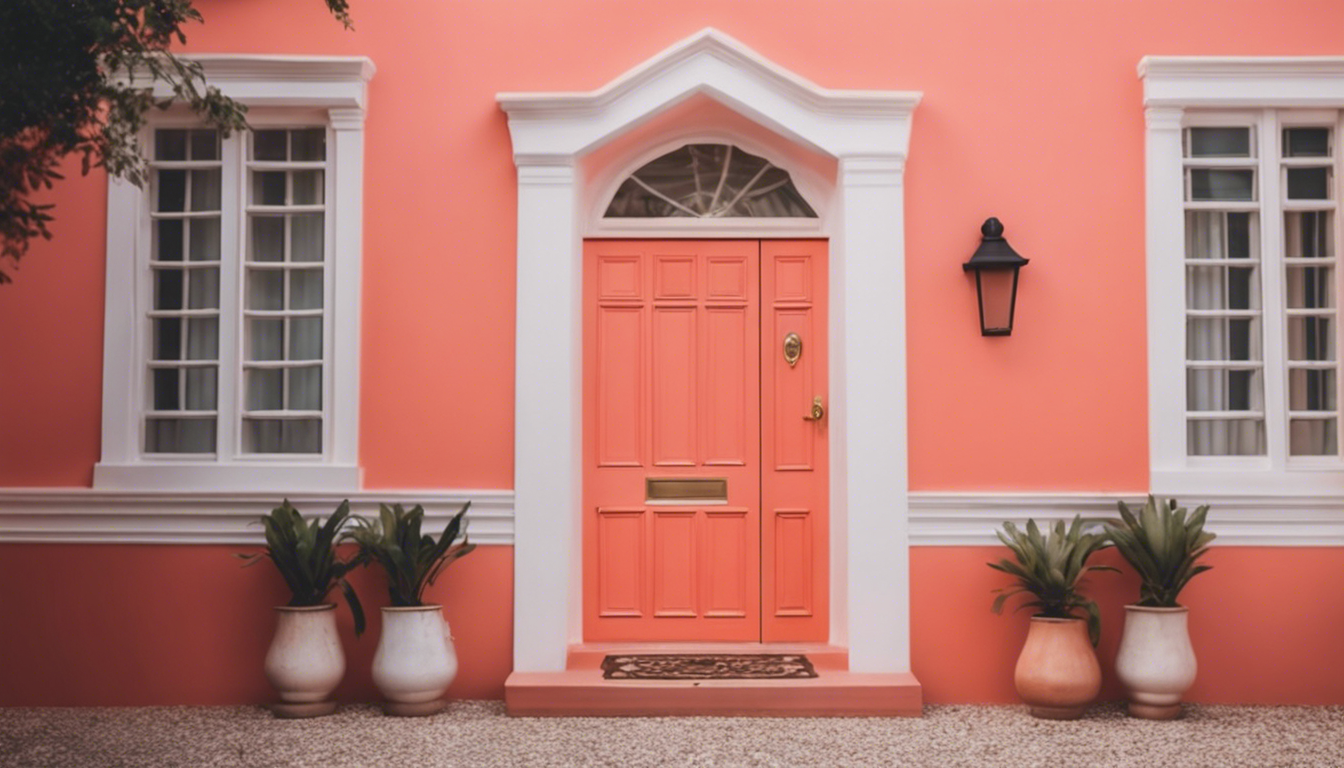 Coral color front door - Aapka Painter Blogs