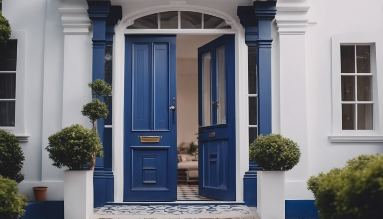 Indigo color front door - Aapka Painter Blogs