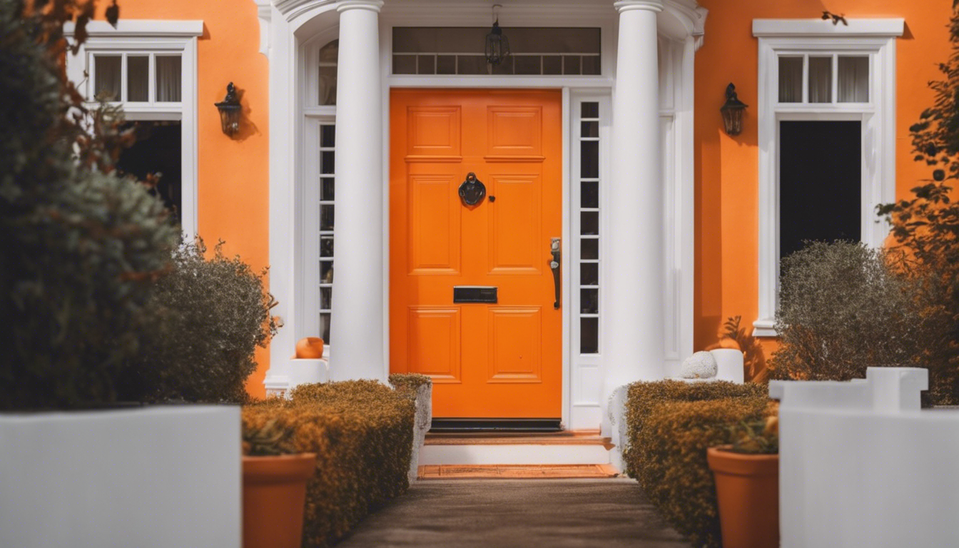 Orange color front door - Aapka Painter Blogs