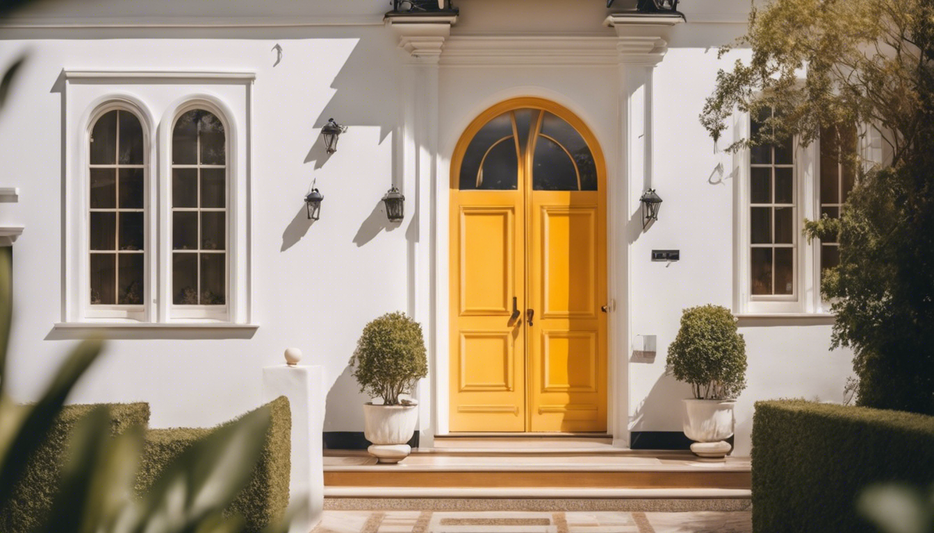 Sunshine yellow color front door - Aapka Painter Blogs