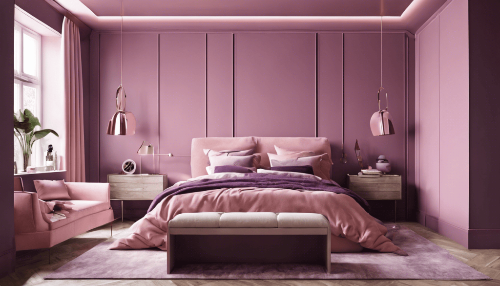 Deep purple and blush pink color combinations - Aapka Painter