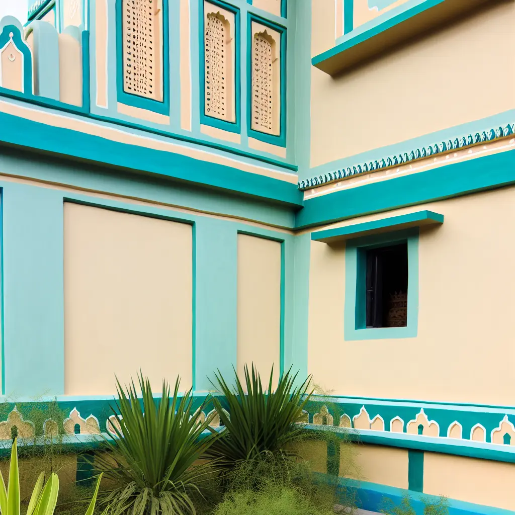 Elegant Ivory and Teal Exterior - Aapka Painter Blogs