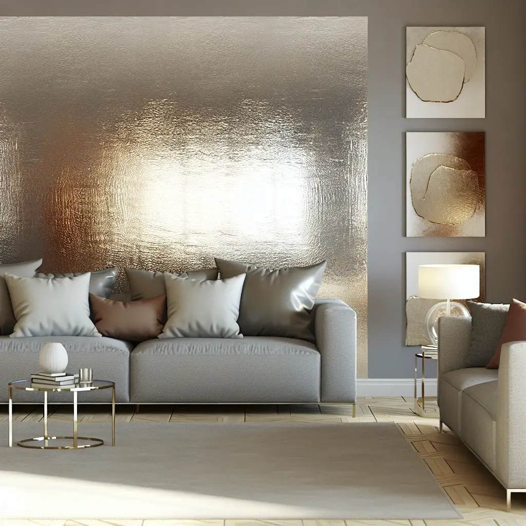 Luxe Metallic Finish Accent Wall - Aapka Painter Blogs