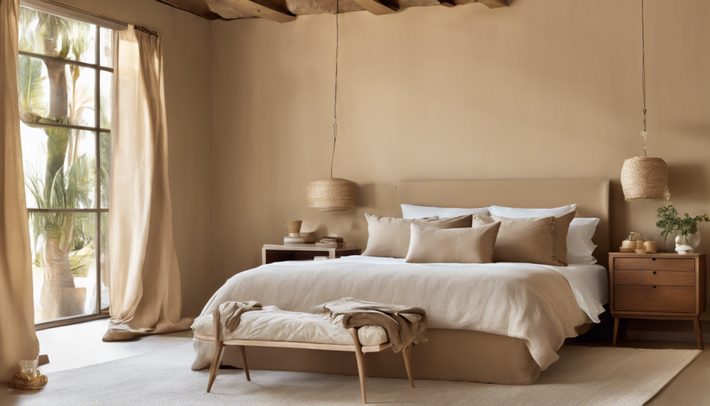 Camel skin and natural linen bedroom color combination - Aapka Painter Blogs