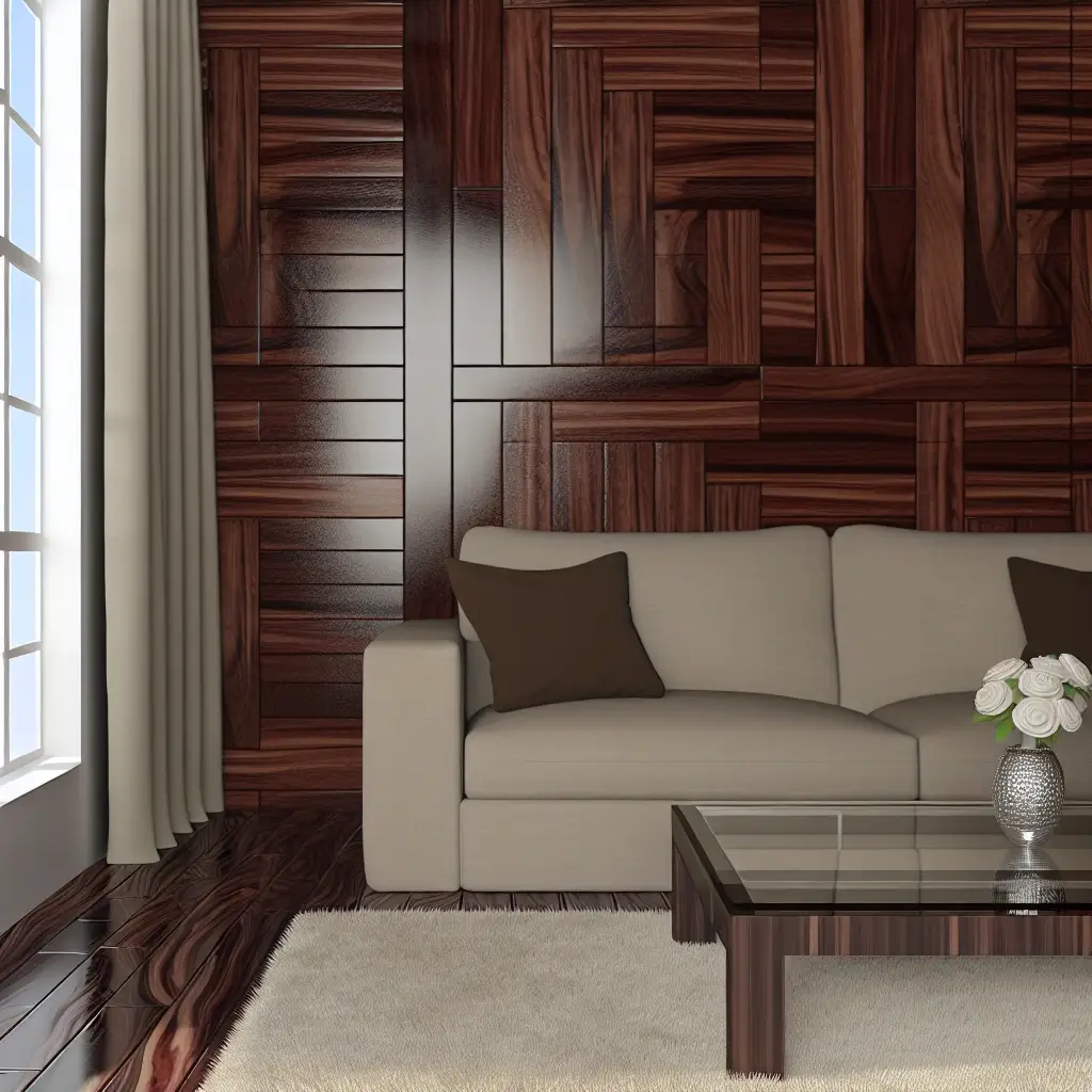 Warm Wooden Paneled Accent Wall - Aapka Painter Blogs