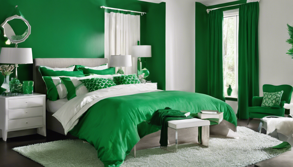 Emerald green and white color combination bedroom - Aapka Painter Blogs