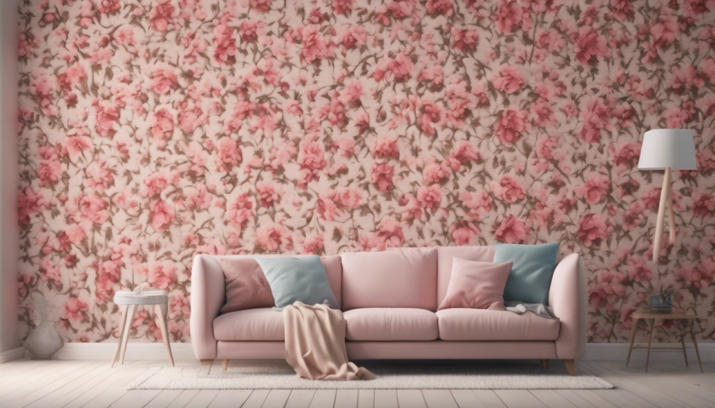 Floral pattern wall design in living room - Aapka Painter Blogs