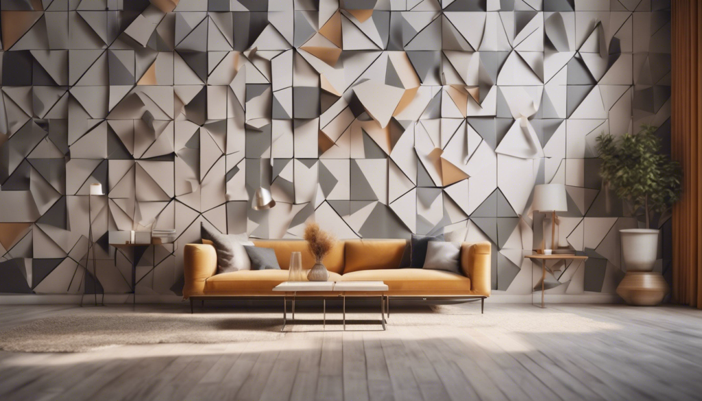 Geometric shapes living room wall color - Aapka Painter Blogs