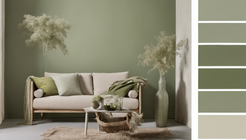 Herb bouquet and pressed linen color living room wall - Aapka Painter Blogs