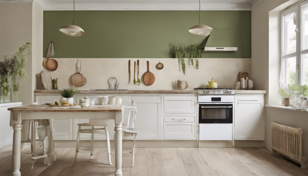 Herb bouquet and pressed linen white kitchen wall color - Aapka Painter Blogs