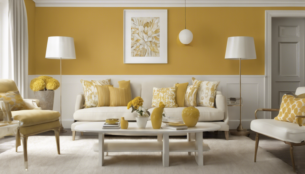 Honey mustard and pure ivory color living room - Aapka Painter Blogs