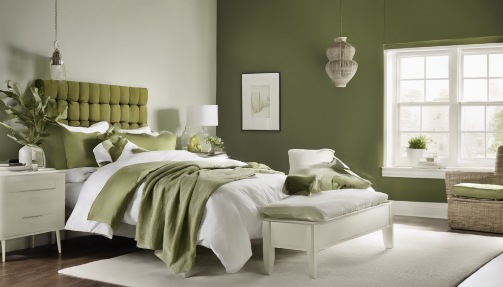 Olive green and white color combination bedroom - Aapka Painter Blogs