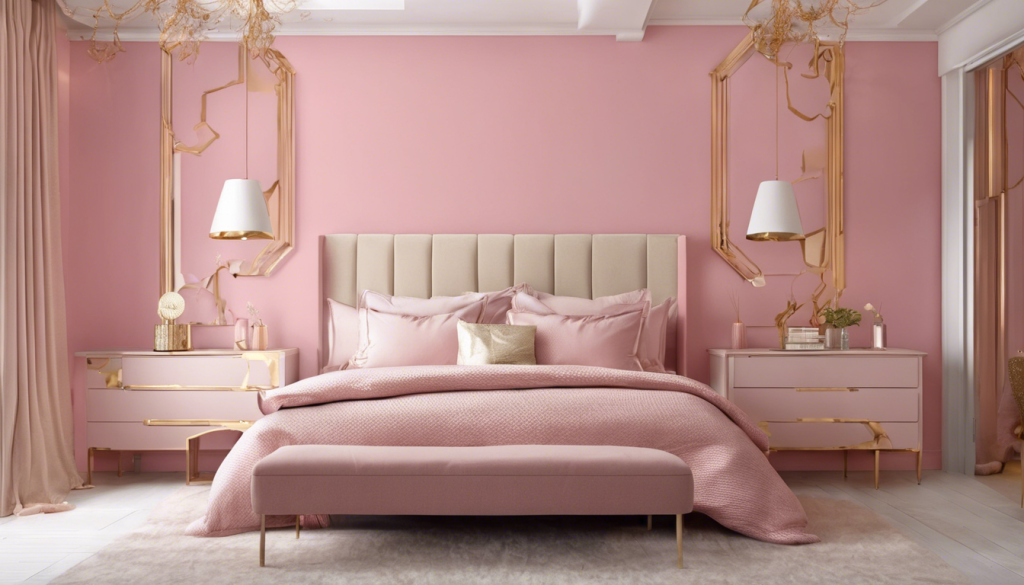 Pink and gold wall color combination - Aapka Painter Blogs