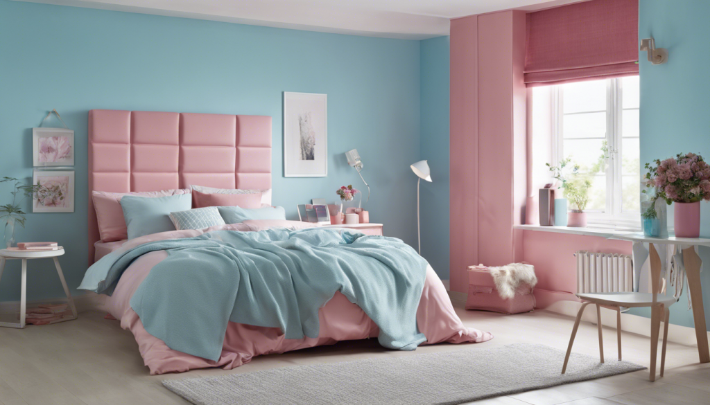 Pink and sky blue wall color combination - Aapka Painter Blogs