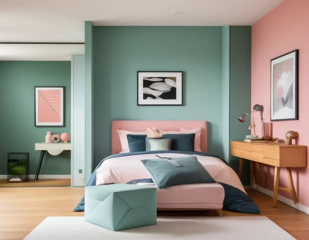 Blush Pink and Teal: A Calm Yet Vibrant Bohemian Bedroom - Aapka Painter Blogs