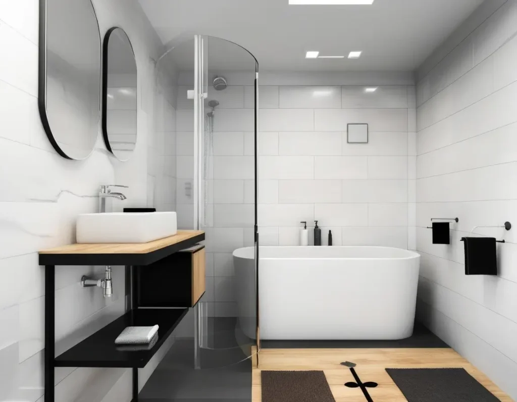 Cost-effective design solutions for stylish small bathrooms.
