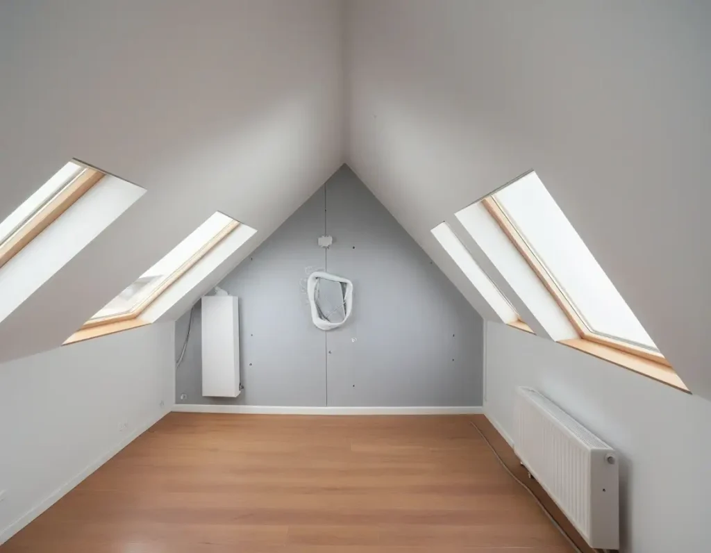 Bedroom with PVC ceiling design that enhances insulation and soundproofing.
