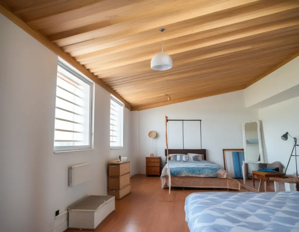 Affordable PVC ceiling designs that give a fresh look to a bedroom.
