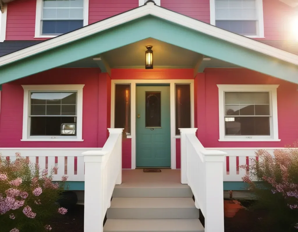 A finished bungalow glowing with charm, thanks to its thoughtfully chosen color combination