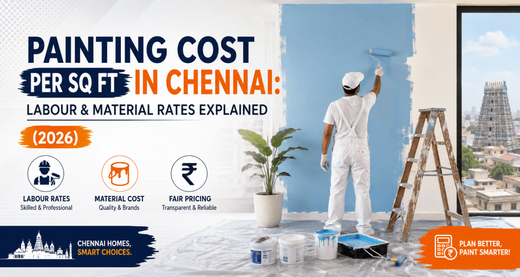 Painter Rates Painting Cost Per Sq Ft in Chennai: Labour & Material Rates (2026)