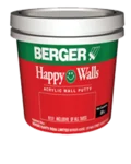 Berger Paints Happy Walls Acrylic Wall Putty price 1 ltr, 20 litre price, colours shades, 10 4 colors