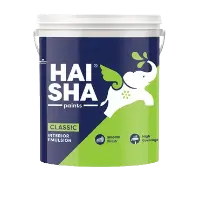 Haisha Paints by Pidilite Haisha Classic Interior Emulsion price 1 ltr, 20 litre price, colours shades, 10 4 colors