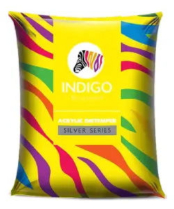 Indigo Paints Acrylic Pouch Distemper price 1 ltr, 20 litre price, colours shades, 10 4 colors