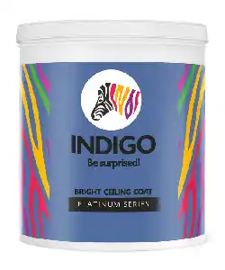 Indigo Paints Bright Ceiling Coat Platinum price 1 ltr, 20 litre price, colours shades, 10 4 colors